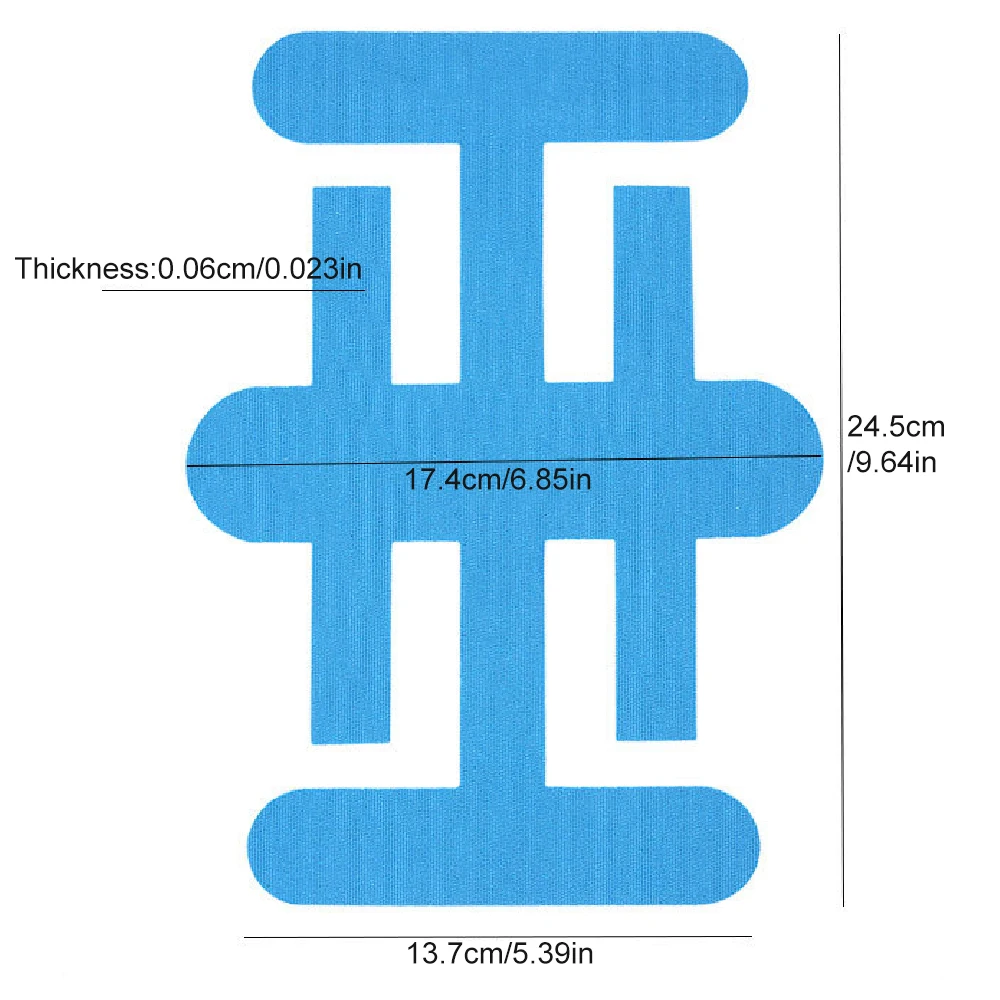 10PCS Precut Knee Kinesiology Tape, Elastic Custom Contour Athletic Tape, Compression Knee Support Tape for Sports Stabilization