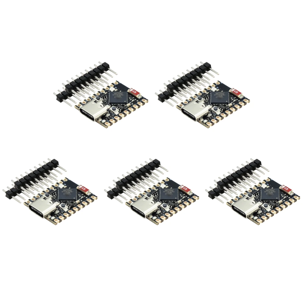 3x SuperMini ESP32-S3 Ontwikkelboard - Arduino & MicroPython Compatibel - 2.4GHz WiFi & BLE 5.0 - Ultra-laag Stroomverbruik - Compact 22.52x18mm - Met RGB LED