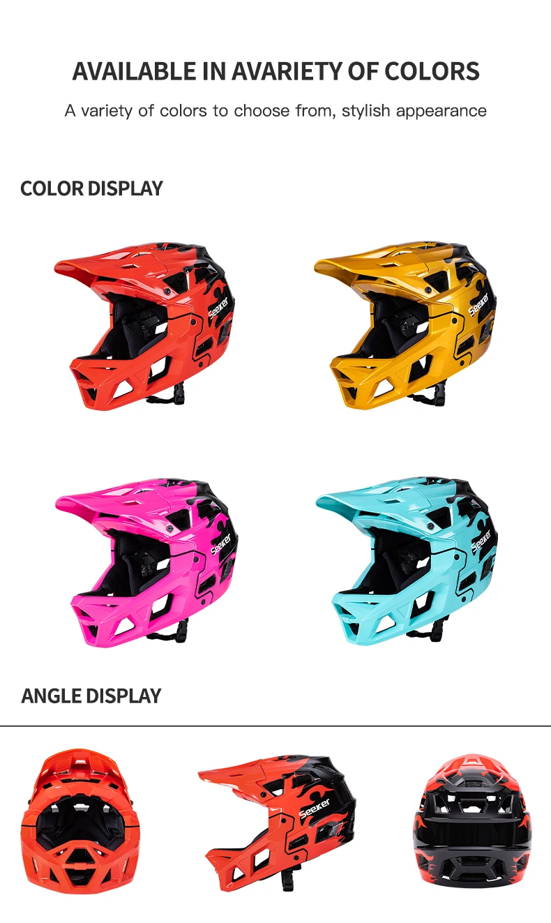 SEEKER Fahrradhelm, Renn-, Downhill-, Mountainbike- und Straßenhelm, einteiliger, vollständig abdeckender Offroad-Integralhelm – Detail 13