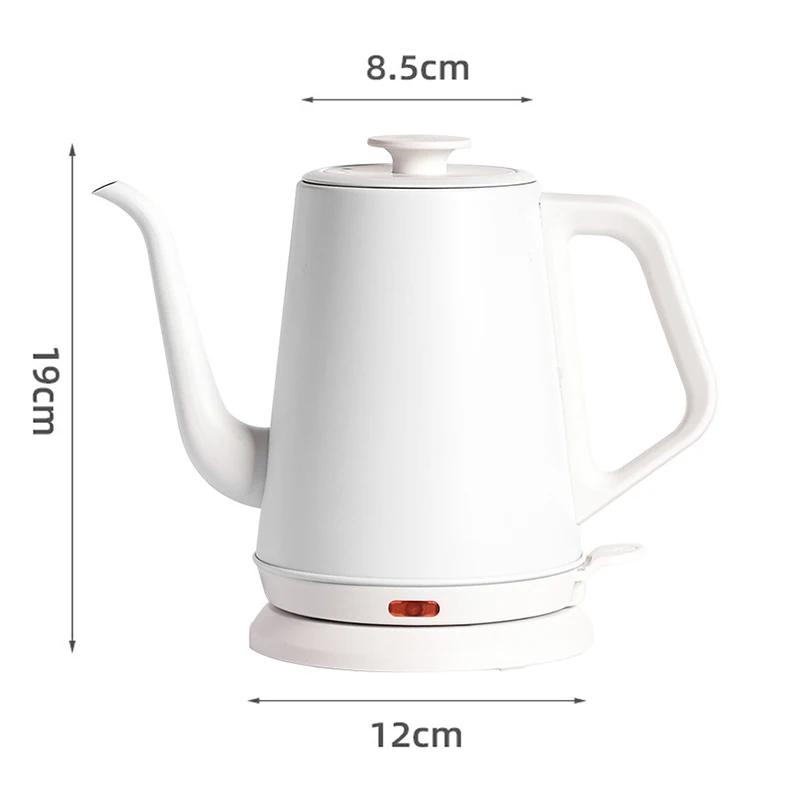 1L Electric Kettle Long Spout Mouth Automatic Power Off Travel Stainless Steel Hot Water Boiler Brew Drip Tea Pot Heater Cup EU