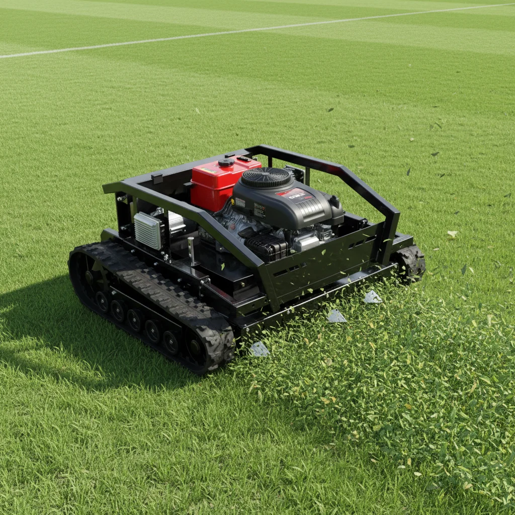 

All Terrain Remote Control Crawler Mower Tracked Slope Lawn Mower Heavy Duty Grass Cutter for Farm Garden