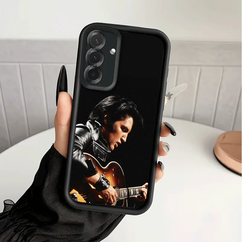 Singer E-Elvis P-Presley Shockproof Phone Case For Samsung A13 A14 A15 A16 A17 A33 A34 A35 A36 A37 A53 A54 A55 A56 A57 A23 A24 A
