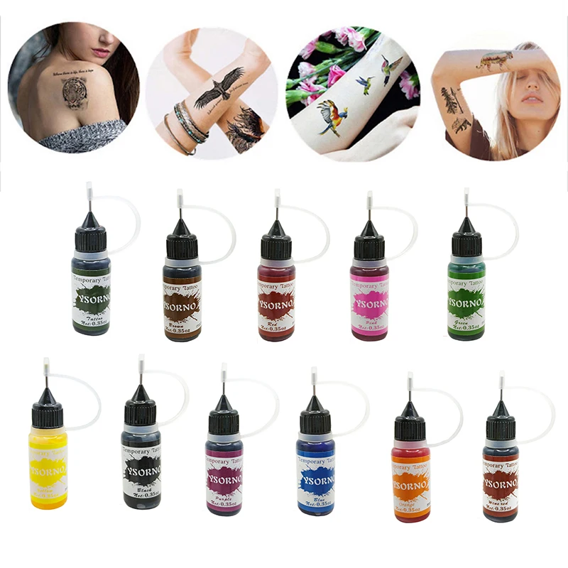 Multi-Colors Tattoo Ink Body Art Pigment Professional Beauty Paints Makeup Tattoo Supplies Semi-permanent Liquid Tattoo Paste