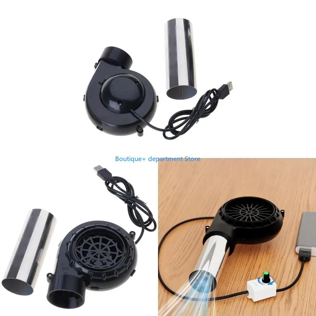 E1PD BBQ Fan USB 5V 2A Bellows Tool Lightweighted 2650Rpm For Outdoor Cooking