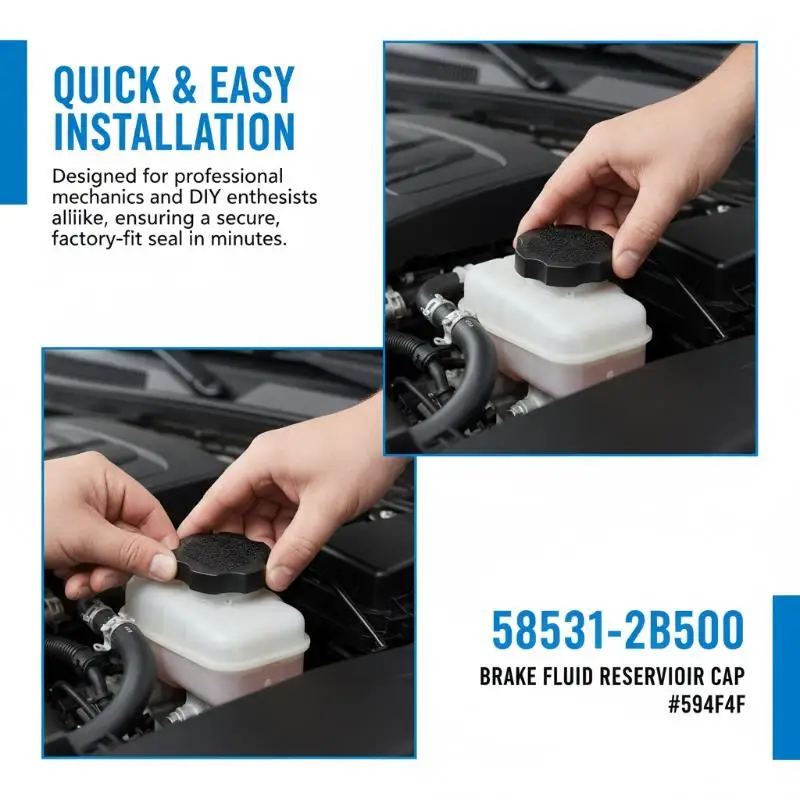 Car Oil Tank Cover 5853107000 Brake Fluid Reservoir Cap for Safe Driving Vehicle Maintenance Replacement