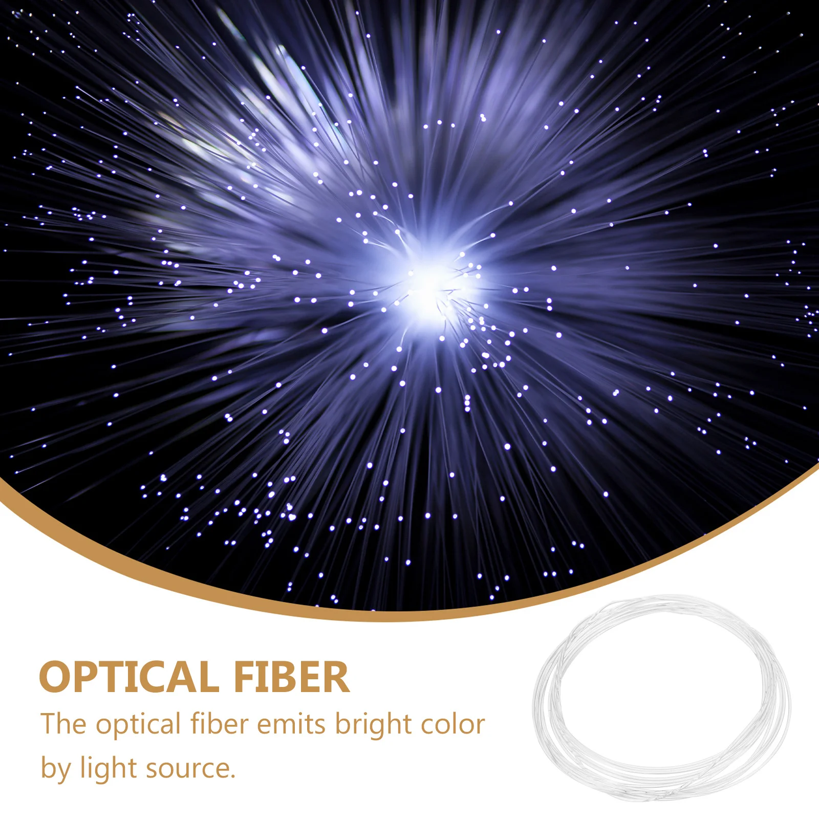 

1Pcs Fiber Optic Glowing Solid Transparent 3m Optical Fiber Cable Mma Bright Light Guide Party Decoration Ceiling Sky Display