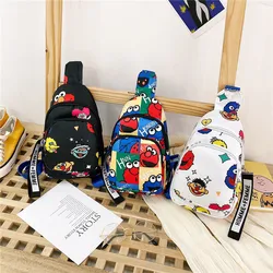 Borsa pettorale per bambini Cute Girl Boy Cartoon Anime Cookie Monster Elmo Print cintura per bambini marsupio marsupio marsupio con cerniera per bambini