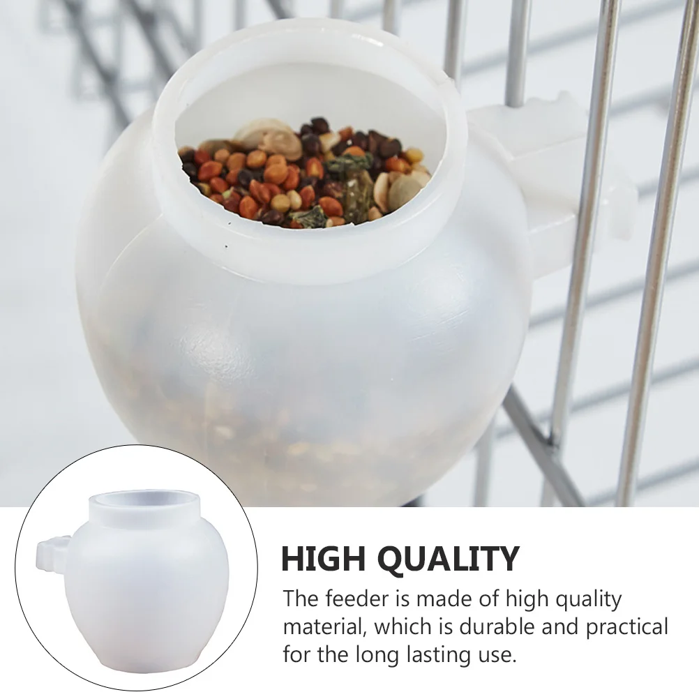 

15Pcs Bird Feeding Container Anti-Splash Design Plastic Bird Feeder Compact Pet Supply Non-Deform Feeding Bowl
