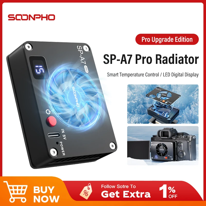 sp-a7-pro-ユニバーサルカメラ冷却ファンは熱を軽減し、録画時間を延長します。ソニー-a7m4-zve1-キヤノン-r5-r6-富士用ラジエーター