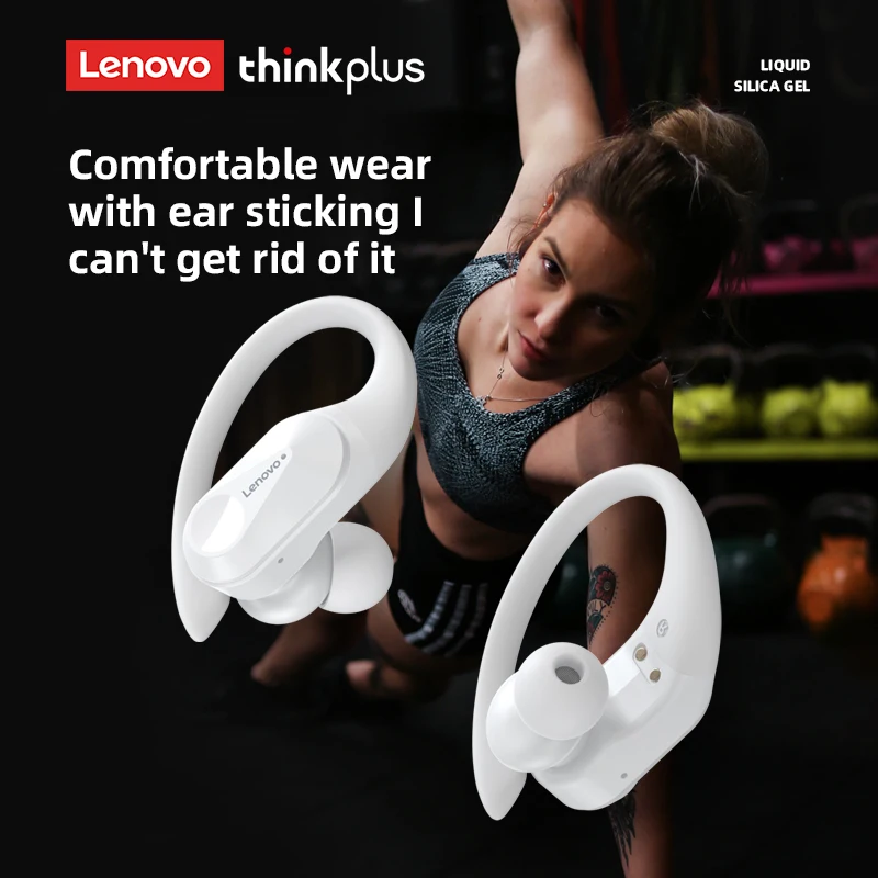 Lenovo LP75 Wireless TWS Sports Bluetooth5.3 Headphones Ear Hook Noise Reduction HiFi Stereo Waterproof Gaming Earphone with Mic