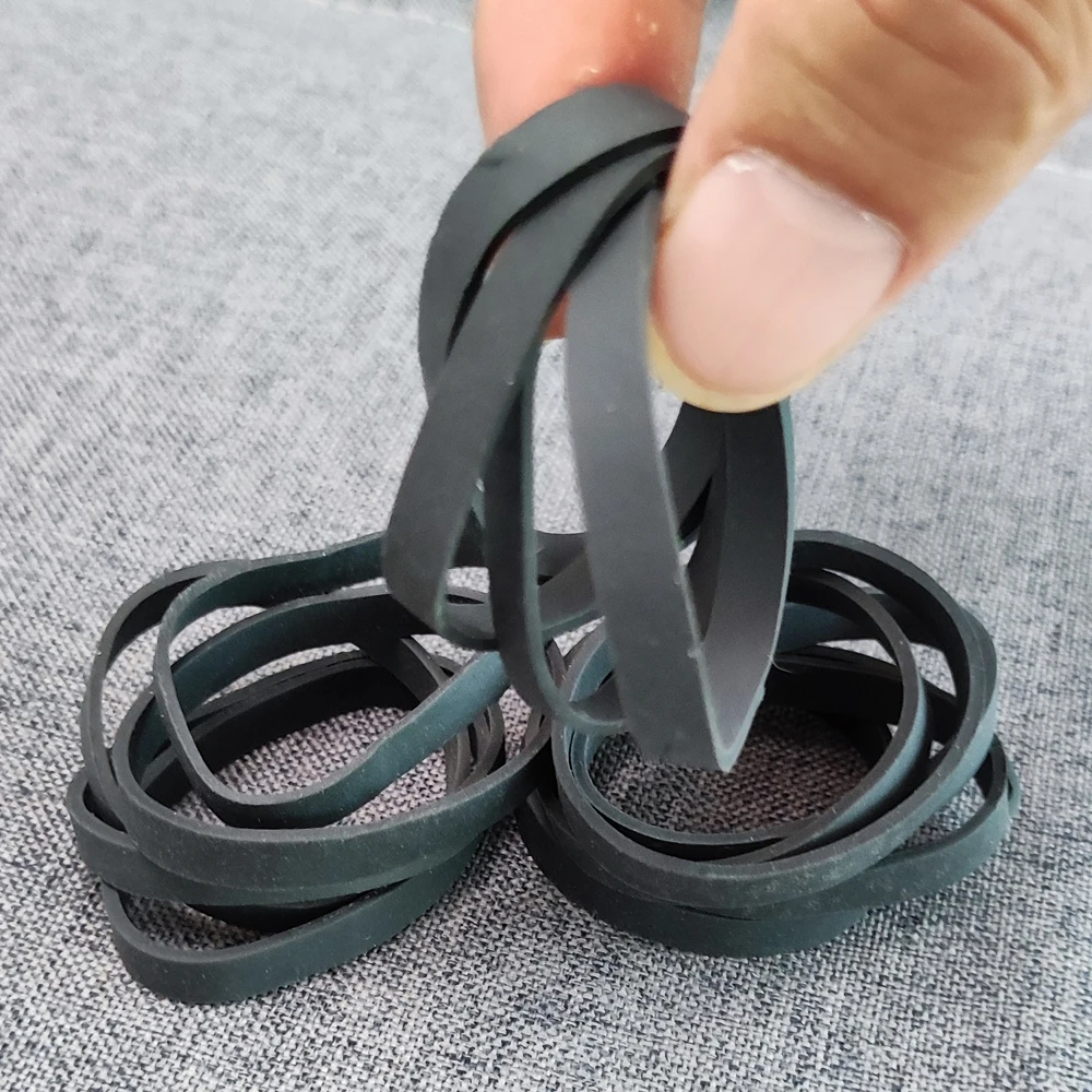 100Pcs Big Black Rubber Bands Strong Rubber Ring Stretchable Sturdy Rubber Elastic Band Office Home Packaging Supply Rubber Tie