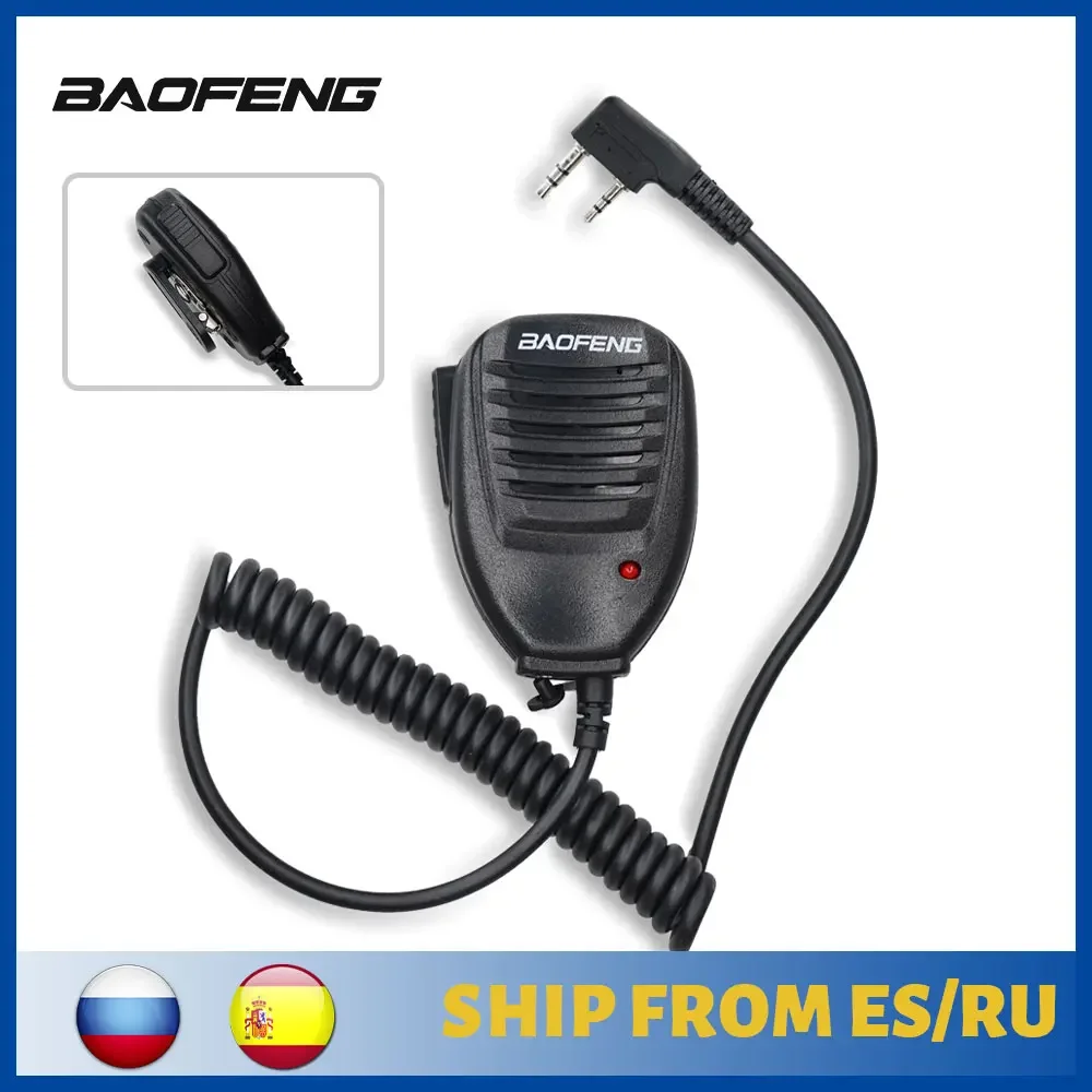 Baofeng UV-5R PTT 워키토키 스피커 라디오 마이크, Keenwood 2 핀 타입 핸드헬드 마이크 UV-82 UV16 BF888S UV-17Pro UV-20