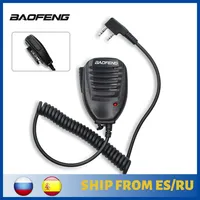 Baofeng UV-5R PTT Walkie Talkie Speaker Radio Microphone for Keenwood 2-Pin Type Handheld Mic UV-82 UV16 BF888S UV-17Pro UV-20