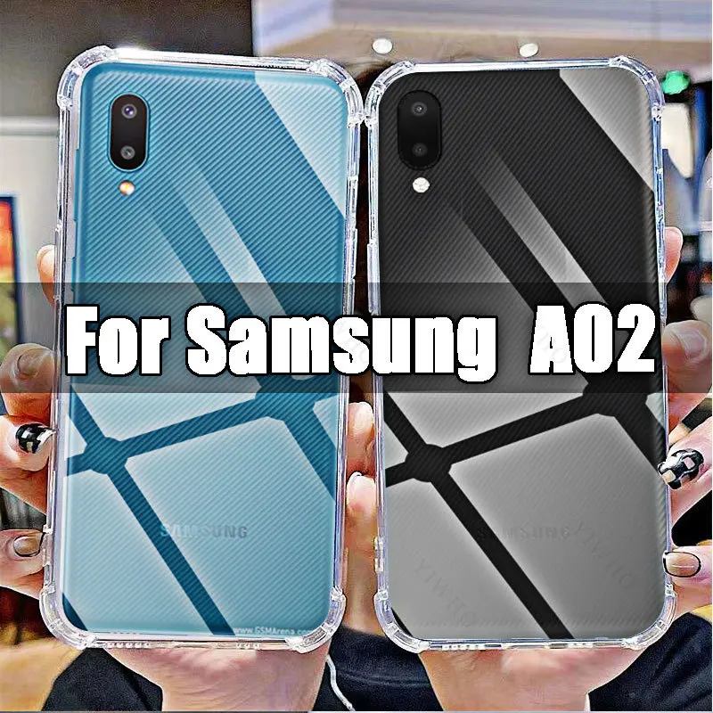 For Samsung Galaxy A02 Clear Phone Soft Case TPU Transparent for Sumsung A 02 6.5\