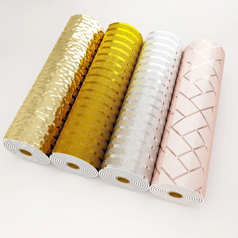 

Self adhesive wall sticker metal texture background room decoration wallpaper home