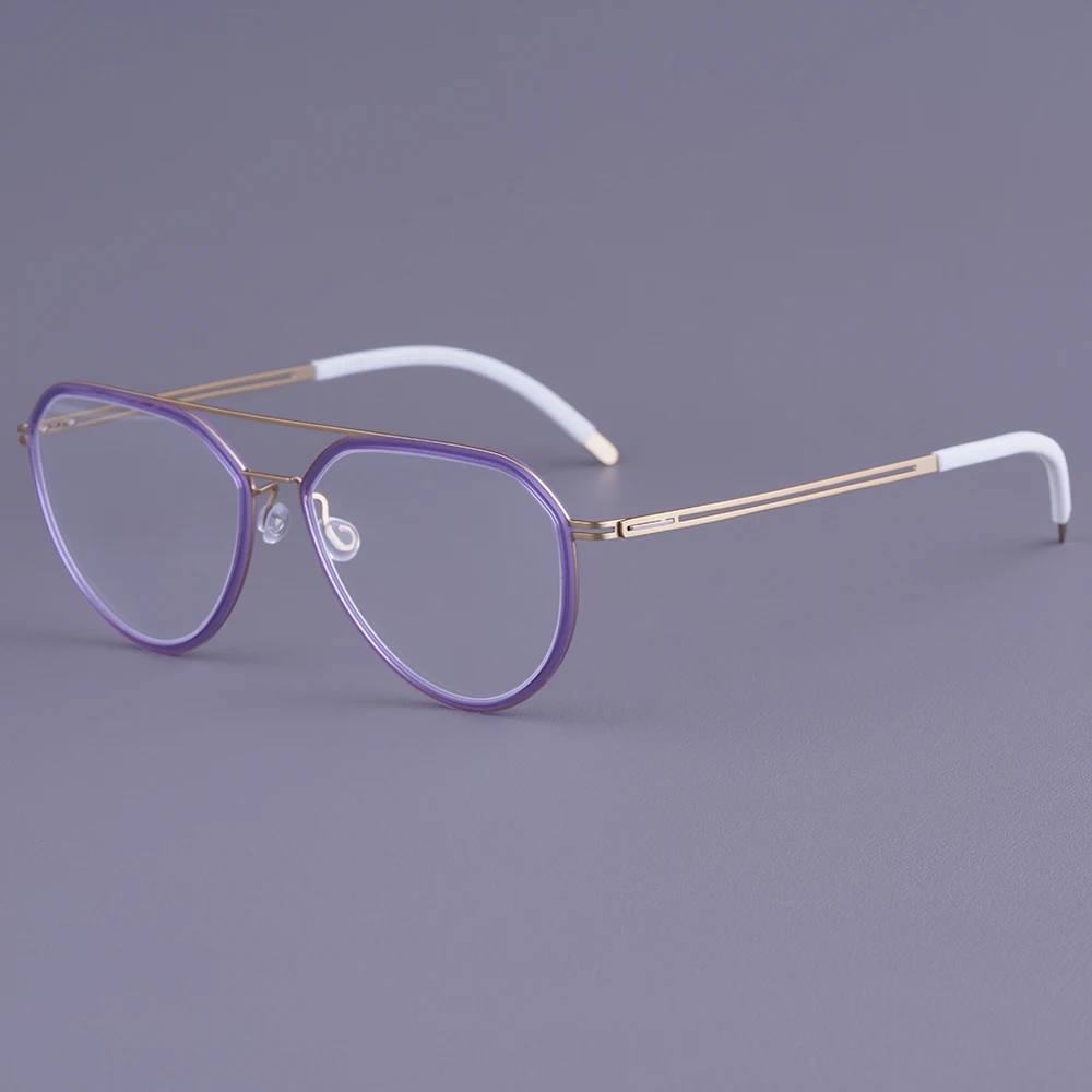 

Denmark Titanium Acetate Round Glasses Frame Ultralight Fashion Men Rim Eyeglasses Women Brand Spectacles Circle Eyewear 6537