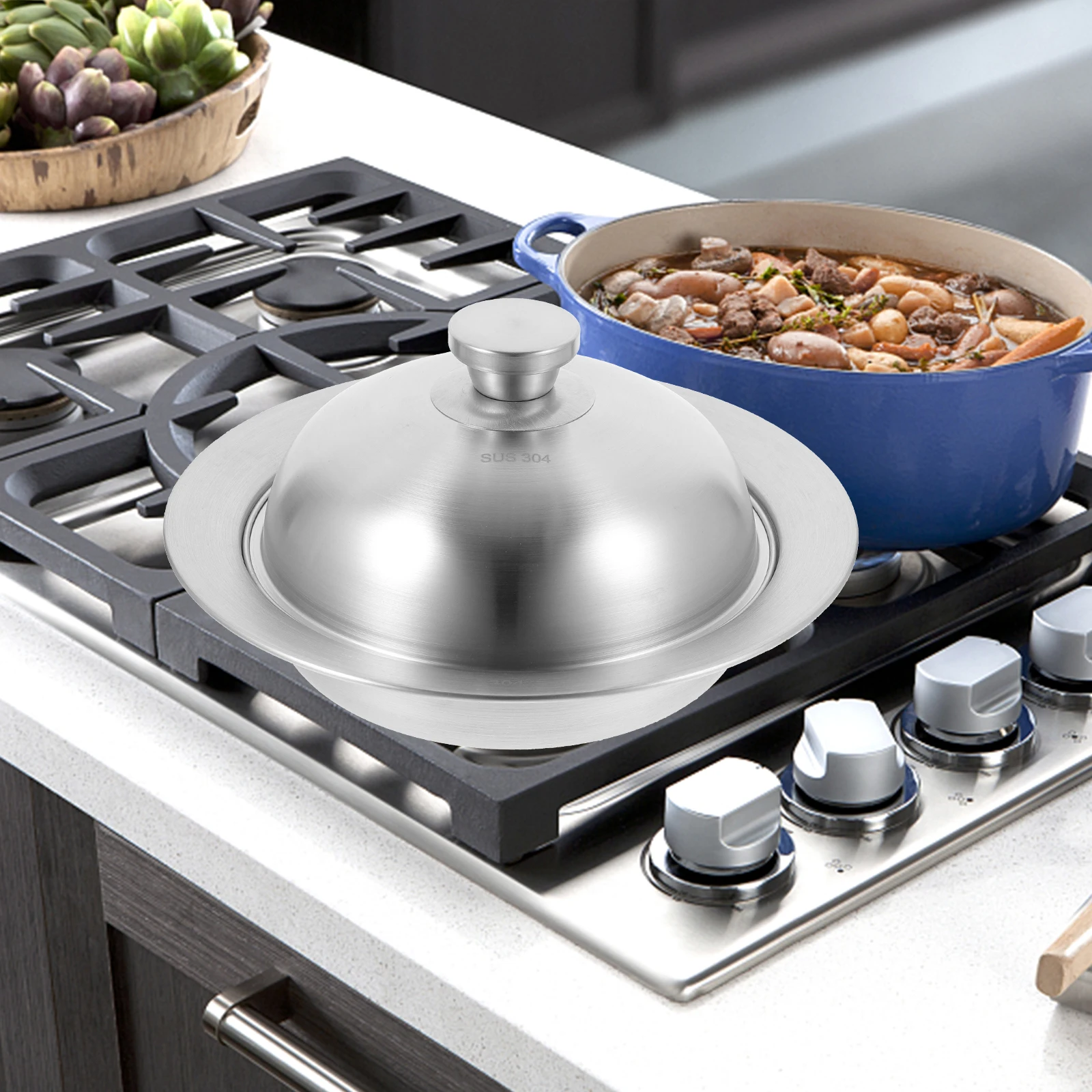 

1Pcs Premium Stainless Steel Food Steamer Compact Size Easy Clean Multi-Functional Kitchenware Food Steamer Kitchen Supplies