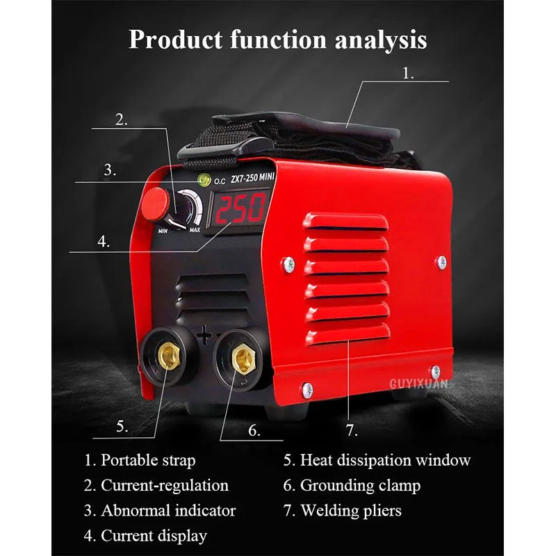 Portable Electric Welder Household 220V Small 250 Full Automatic Copper Welder Complete Set Industrial Electric Welding Machine