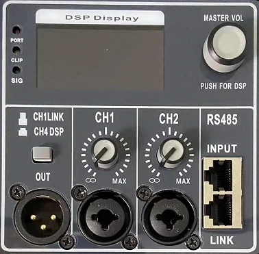 CQ380 Aangepaste multifunctionele auto-thuisprocessor Audioklasse D 2 in 4 uit Sample Rate 96 kHz FIR 1024 Versterker DSP 24 bit