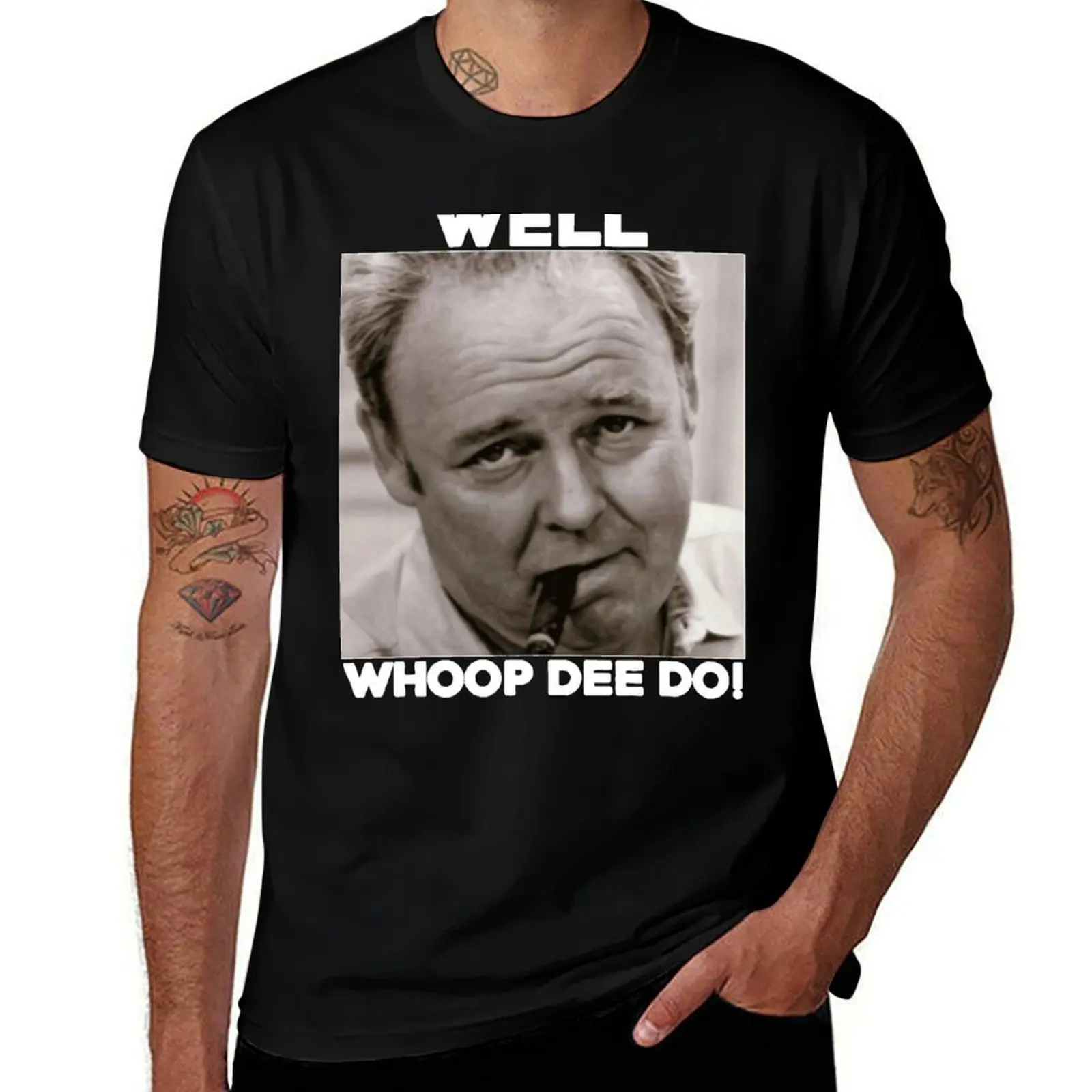 Archie Bunker Funny 70S V Quote Whoop Dee Do Fan Vintage Men Gift Ee T-Shirt Athletic Fit Sports Short Sleeve Top T-Shirt
