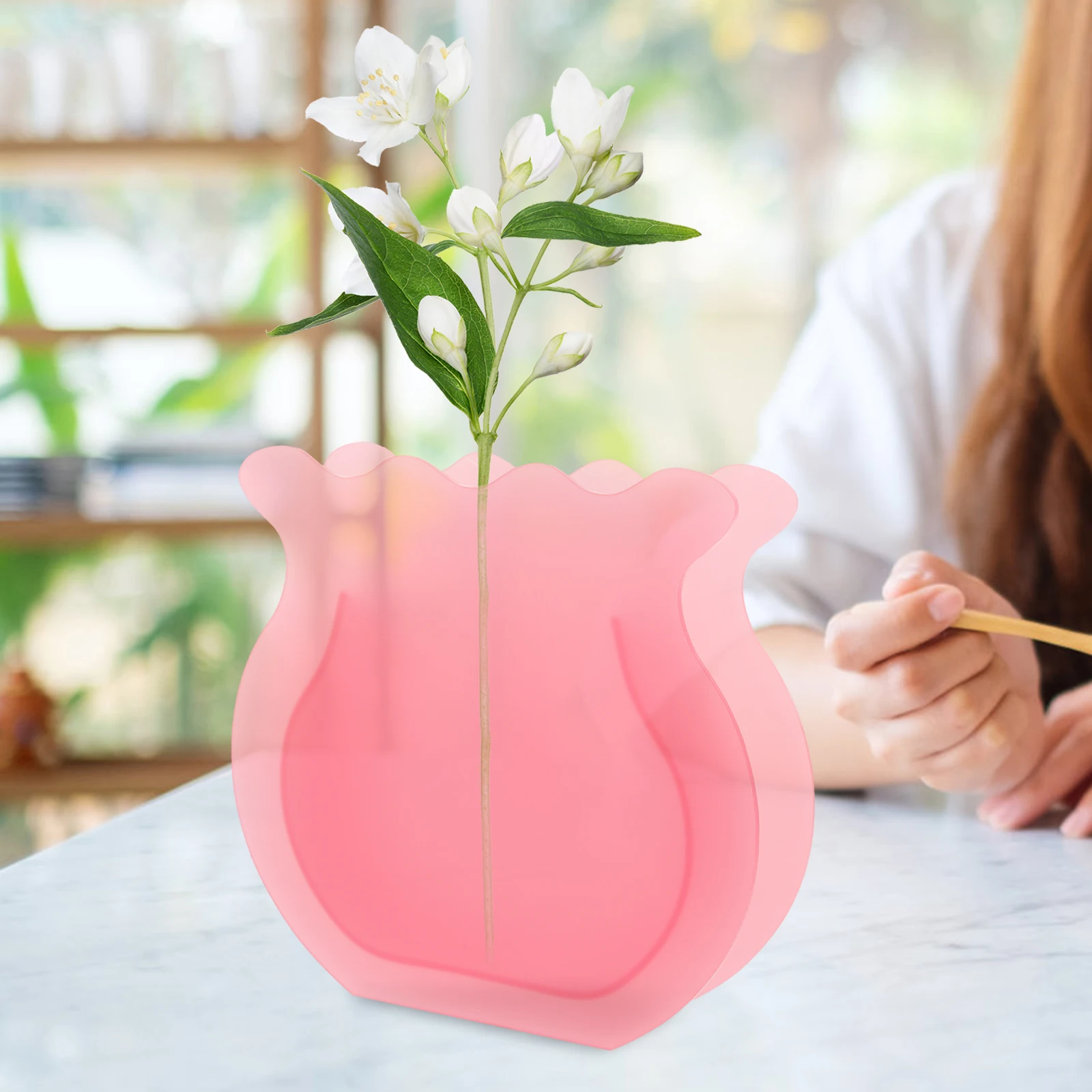 

Fish Tank Vase Shaped Flower Vases Decorative Pretty Accessory Unique Holder Cute Desktop
