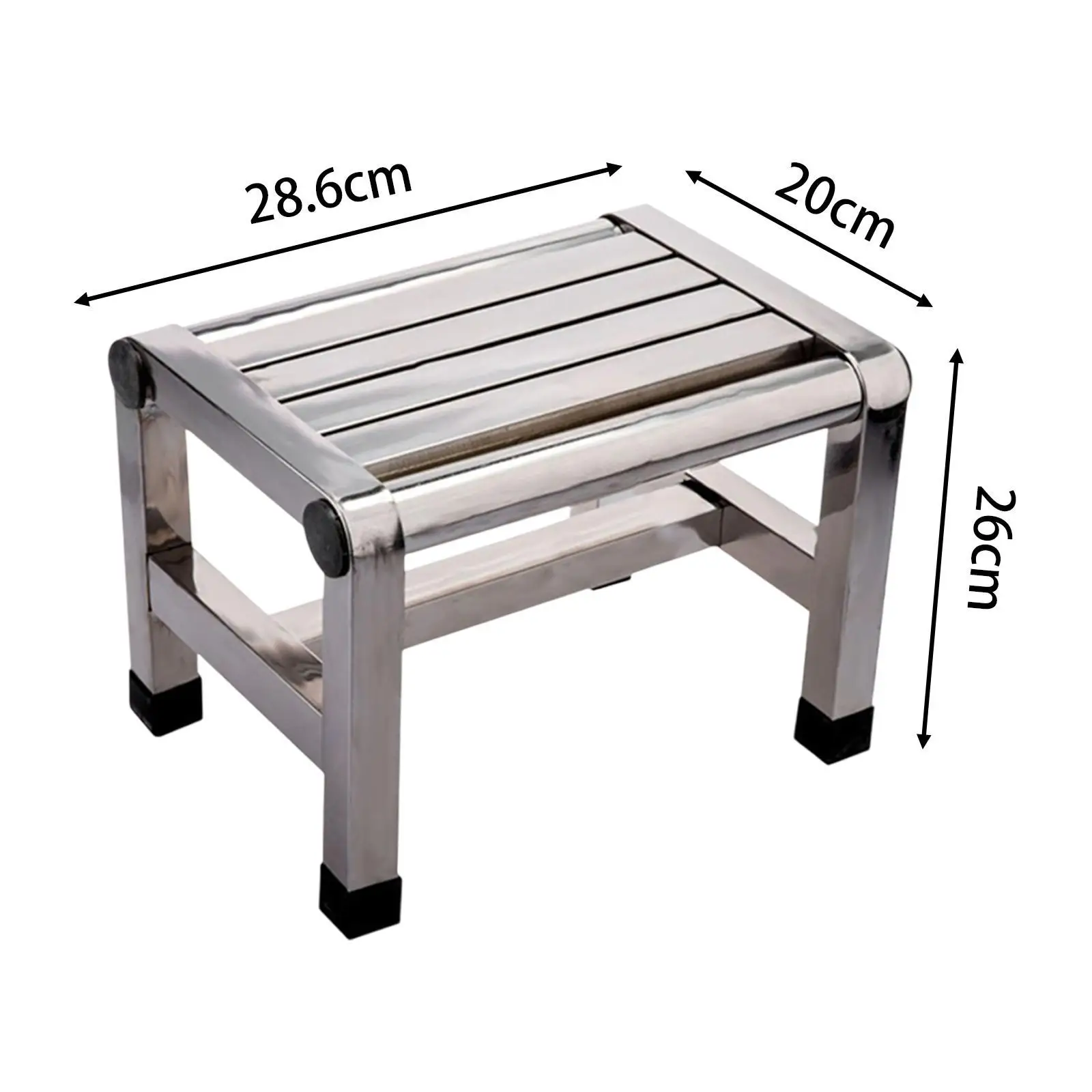 حمام البراز مستقرة عدم الانزلاق الحمام البراز الفولاذ المقاوم للصدأ المعادن خطوة البراز للشقة الرجال النساء المسنين كبار أطفال الأطفال