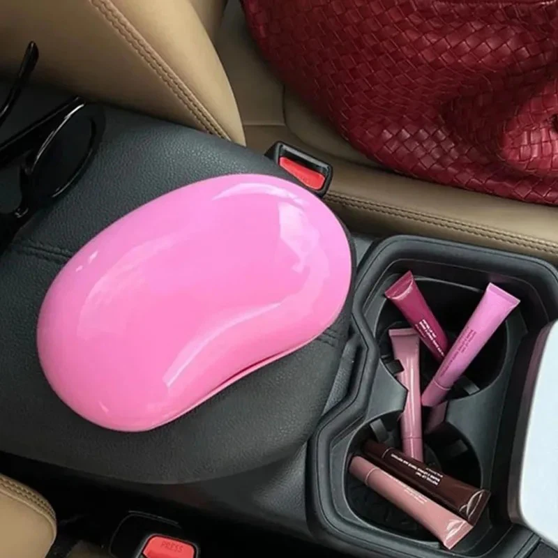 Heiße Mode Lippenstift Box Make-Up Pinsel Halter Lip Glasur Lagerung Weiche Silikon Kosmetik Tasche Band Grau Make-Up Pflege Geschenke Abdeckung