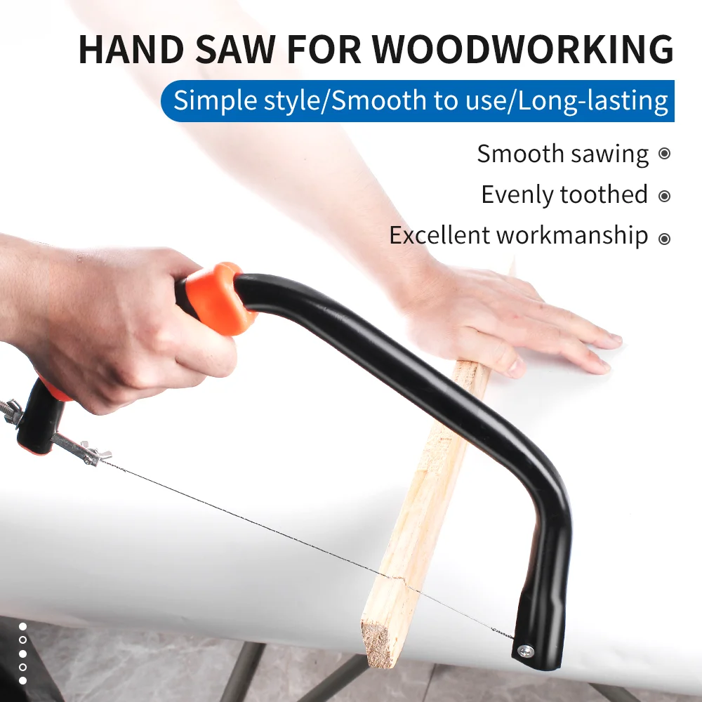 LUXIANZI Professional Hand Saw Bow U-shape Frame Sawbow for Woodworking Craft Jewelry DIY Hand Tools Adjustable Coping Jig Saw