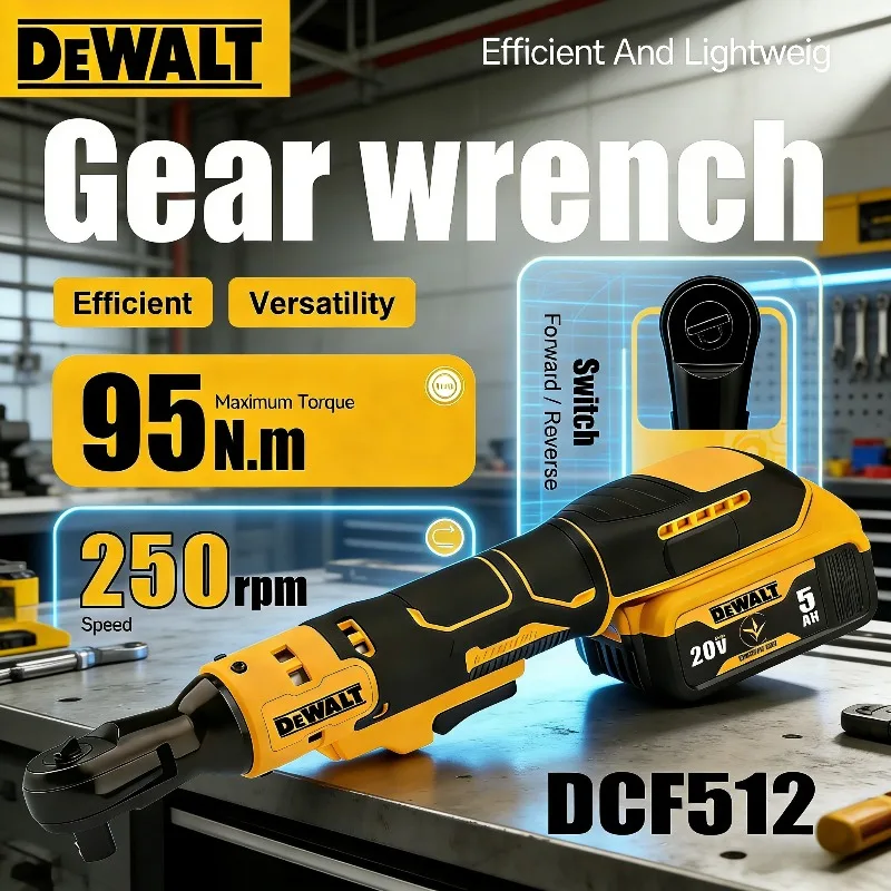 

Аккумуляторный угловой гайковерт Dewalt DCF512 с регулируемой скоростью, многофункциональный, с LED-подсветкой, электроинструмент