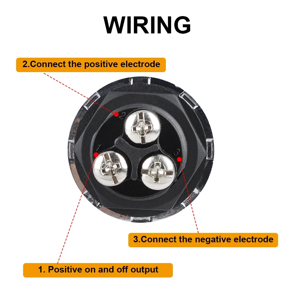 Car modified ignition 12V24V red blue green button self-reset one-key start switch LED light button switch