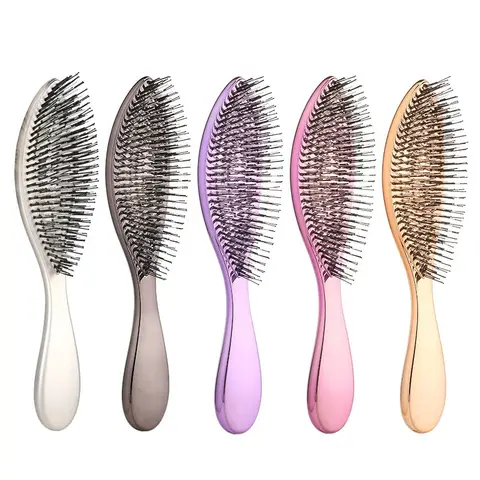 Japanese Premium Head Massager Scalp Brush Rose Gold ABS Plastic Wet Dry Hair Detangling Shampoo Massage Comb for Home Travel Us