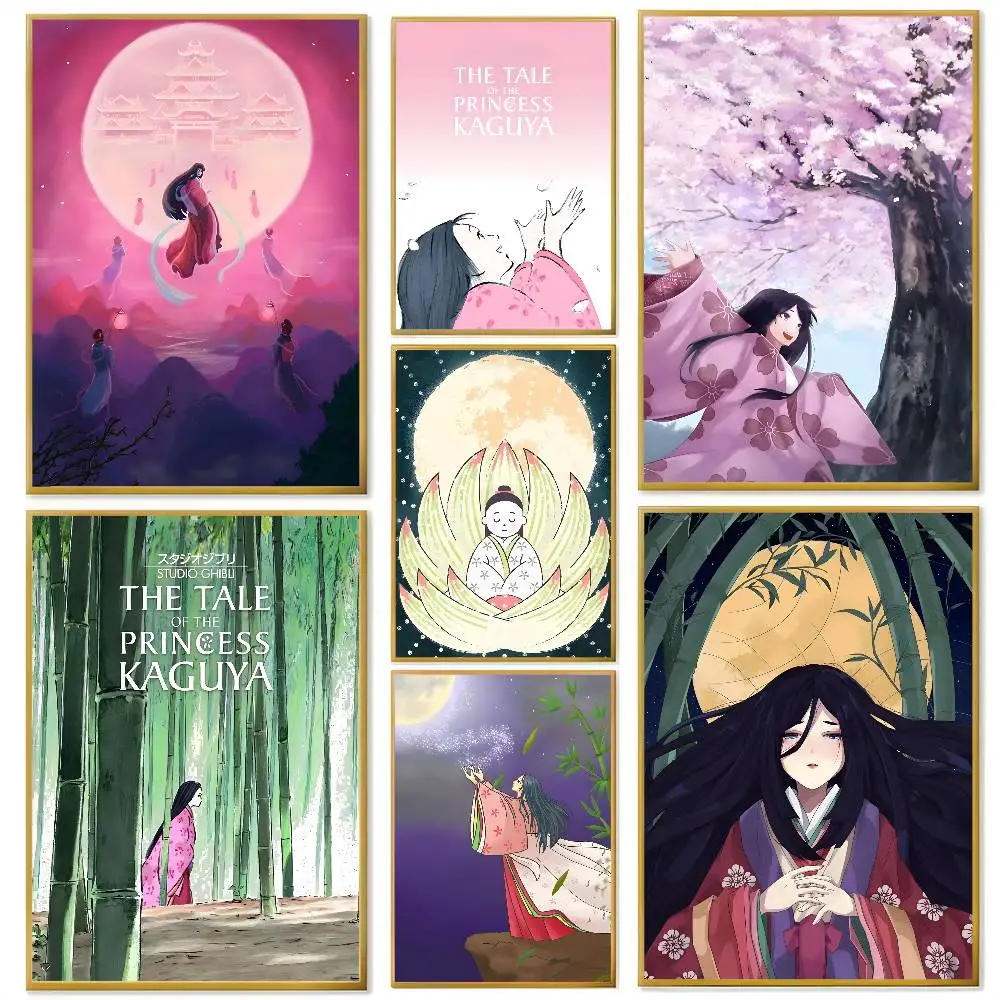 حكاية الأميرة Kaguya ملصق ديكور المنزل HD لزجة جدار مقاوم للماء غرفة المعيشة المنزلي غرفة نوم زخارف للحانات #1
