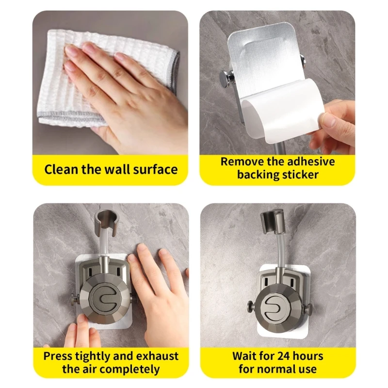 L8RC Multipurpose Suction Cup Shower Mounted Solution for Bathrooms and Kitchens