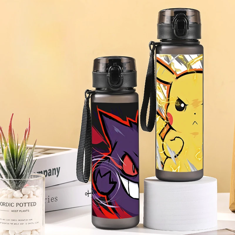 

Pokemon 560ML Water Cup Children Portable Plastic Cartoon Pikachu Adult Outdoor Large Capacity Sports Water Bottle Student Gifts