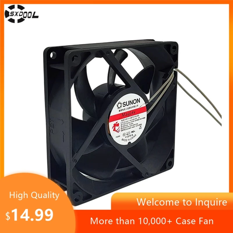 For SUNON MA2092-HVL.GN 92x92x25mm AC 220V Industrial Cooling Fan with Locked Rotor Protection for Cabinets