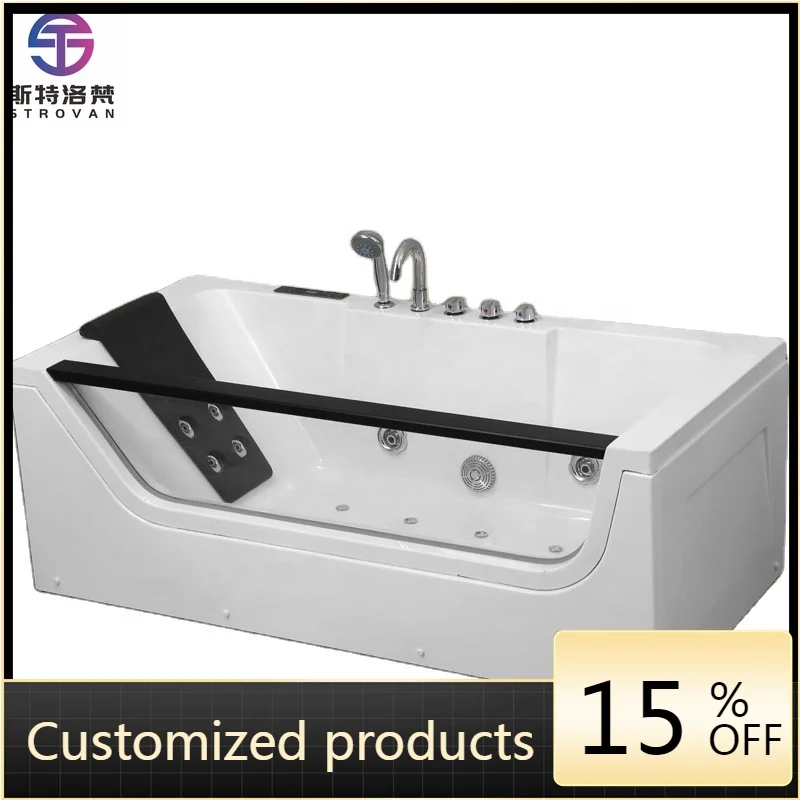 

ZXHK Royal White Resin Stone Bathtub Free Standing Bath Tub Solid Surface Acrylic Stone Bath Tub