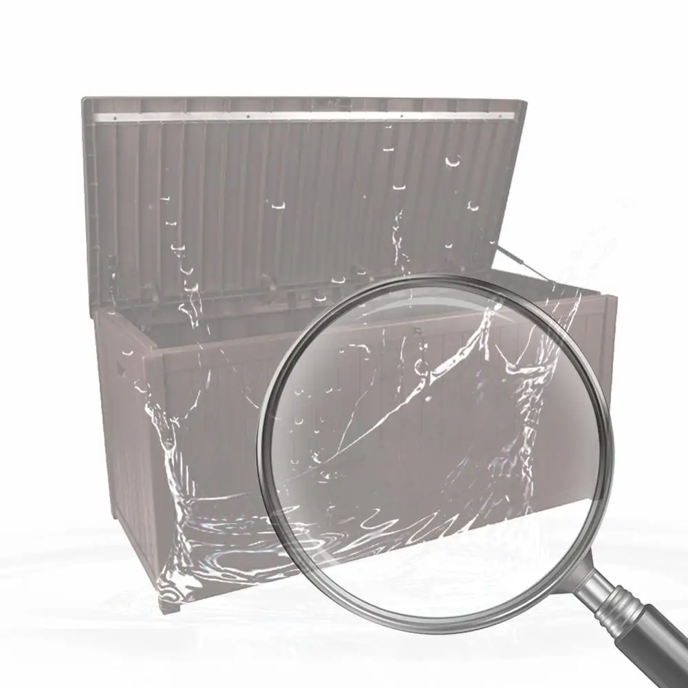 

Outdoor Storage Box Lockable Patio Furniture Organizer Waterproof Storage Bin UV-Resistant Tableware Storage Organizing Box