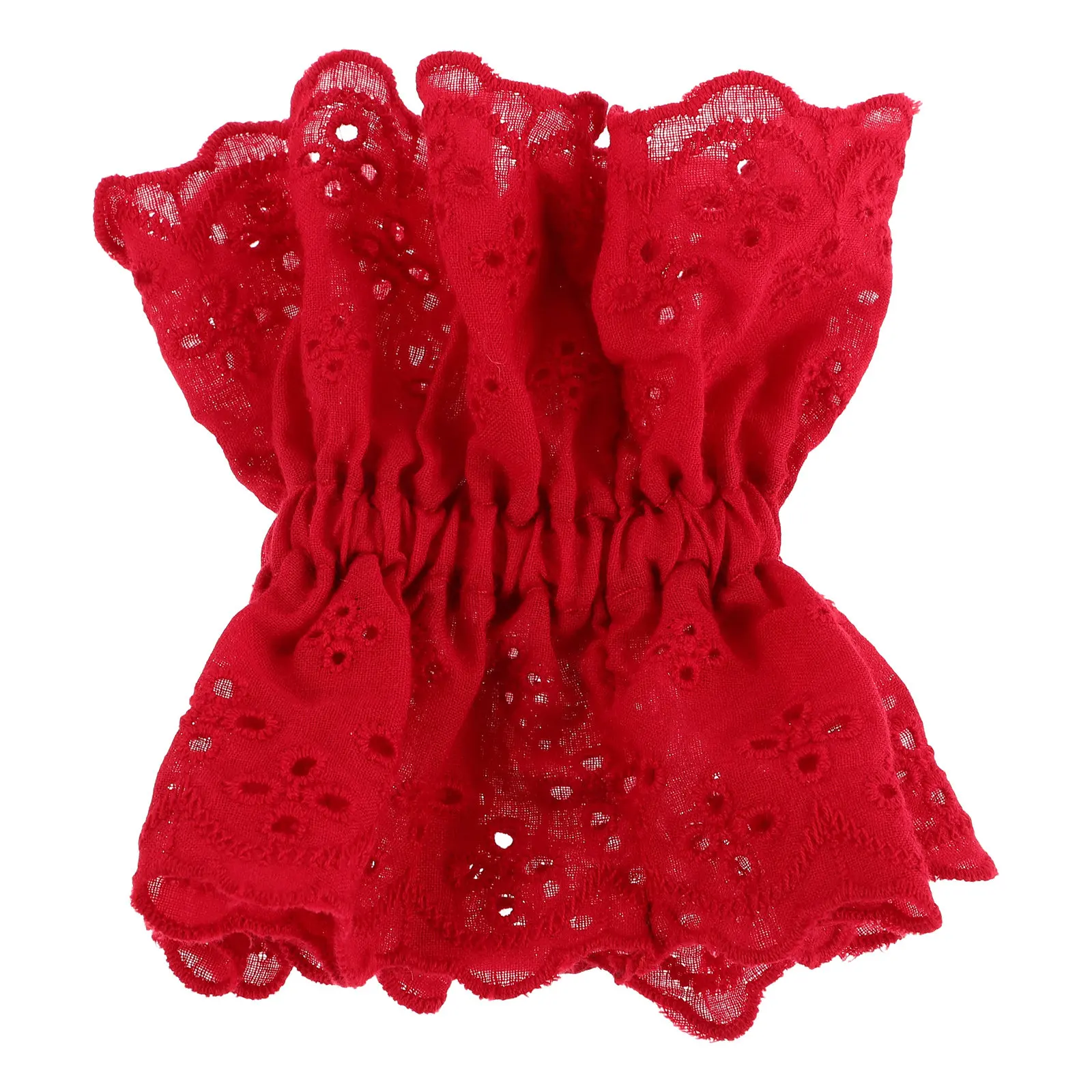 

Red Lace Double Layer Scrunchies Elastic Hair Ties for Women Ponytail Holders Stylish Hairbands Hair Scrunchies