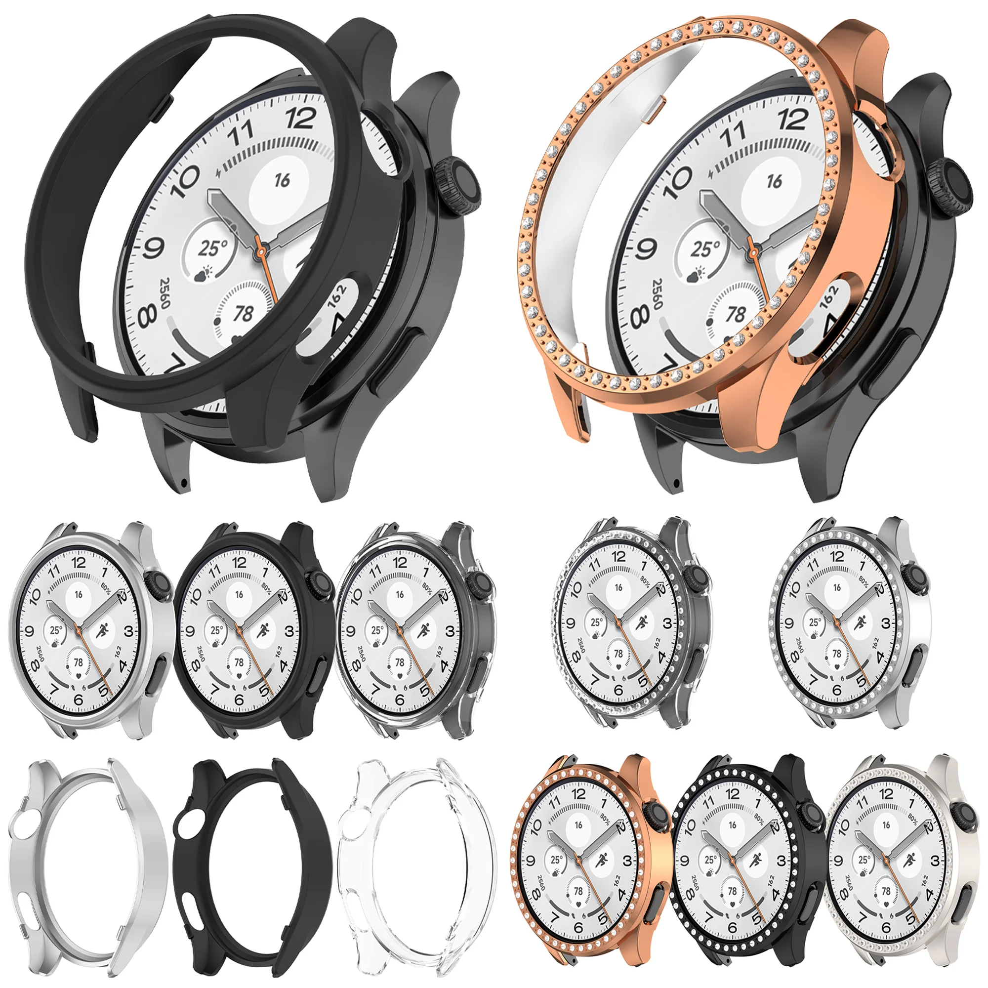 

PC Protective Case For Xiaomi Watch S5 SmartWatch Diamond Protector Cover Shell Screen Bumper for Xiaomi Watch S5 Accessories