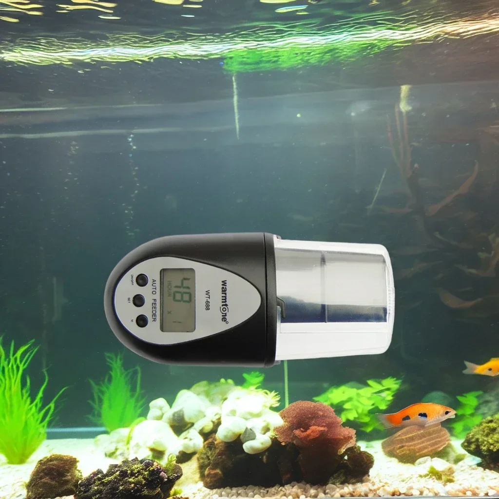 

Mosture-Proof Digital Intelligent Timed Automatic Fish Feeder Easy-to-Use Accessories for Fish Tank Aquarium Feeder tools