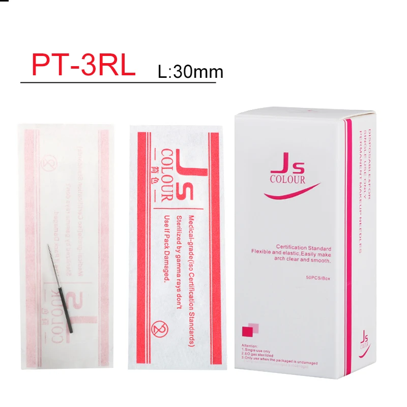 50pcs Microblading 25/30mm Round Permanent Makeup Eyebrow 3RL 5RS Manual Tattoo Fog Needles For Lamina Blade Agulhas Te Bori