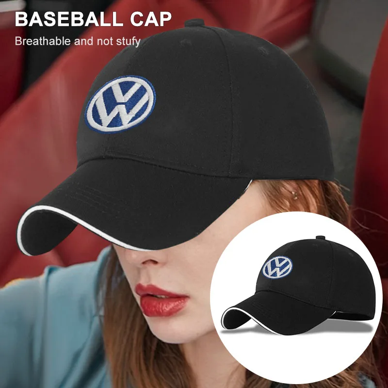 Fashion Unisex Car Hat Wind Shade Sunscreen Commuter Cap for Volkswagen VW Polo Scirocco Beetle Golf Tiguan Touran Passat T-ROC