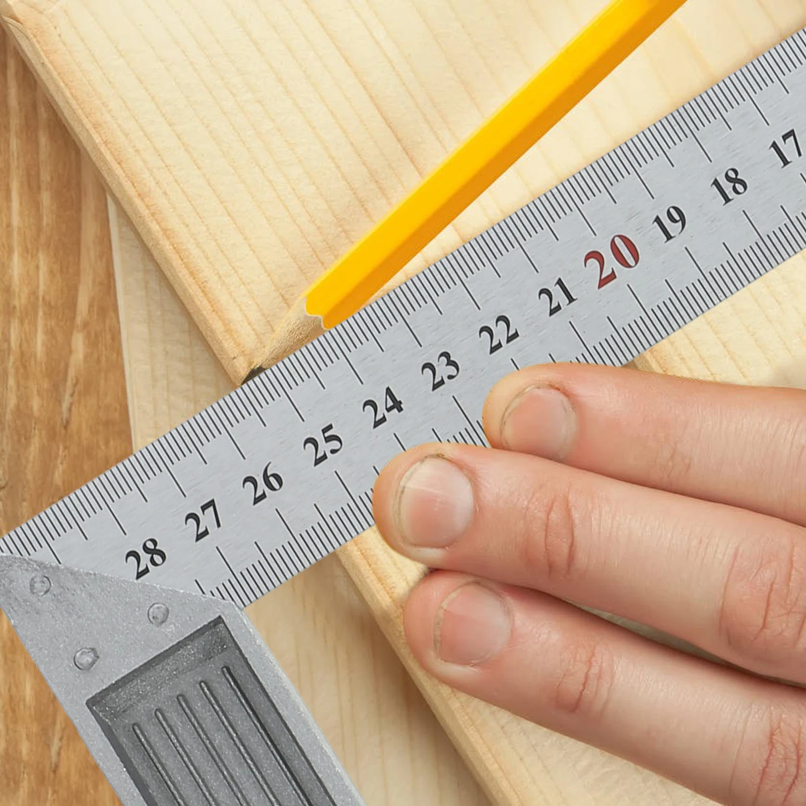 

L 90 Degree Metal Measuring Tool Carpenters Woodworking Diy Durable Lightweight Accurate Reading Right Angle Ruler Steel