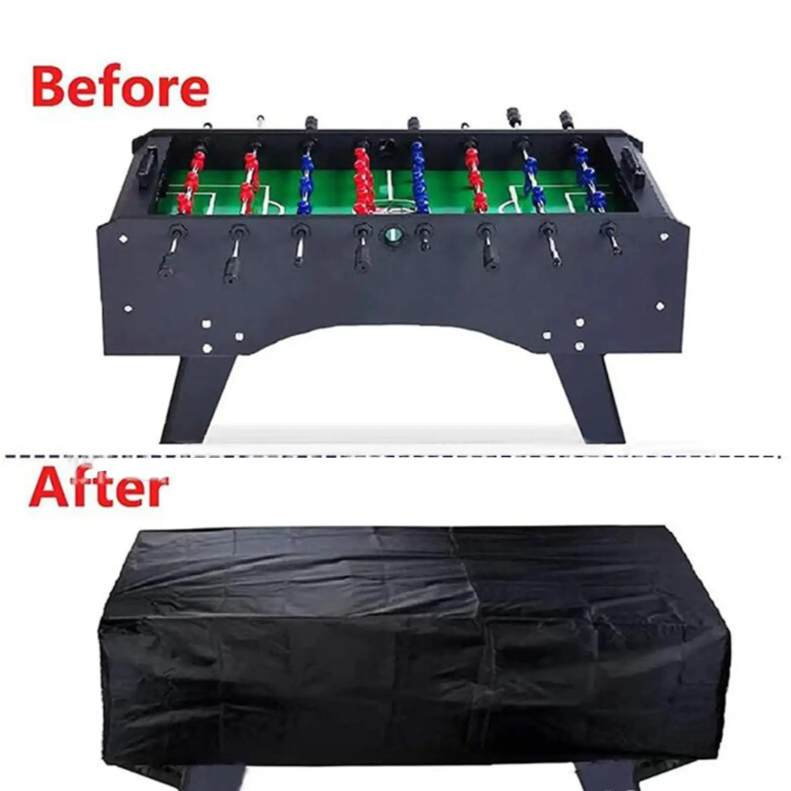 

Oxford Cloth Foosball Cover Dustproof Resistant Table Protector for Outdoor Patio Soccer Game