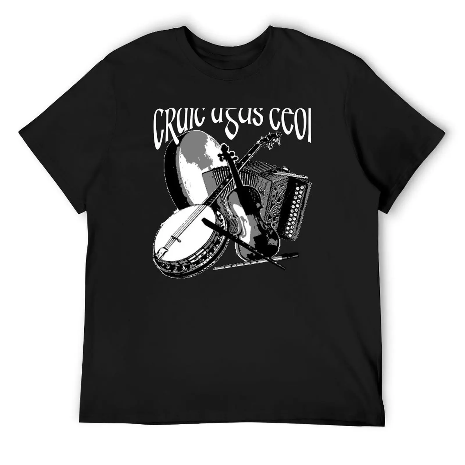 Irish Craic agus Ceol - Irish Music T-Shirt anime kawaii clothes vintage graphic tee blue archive men t shirts