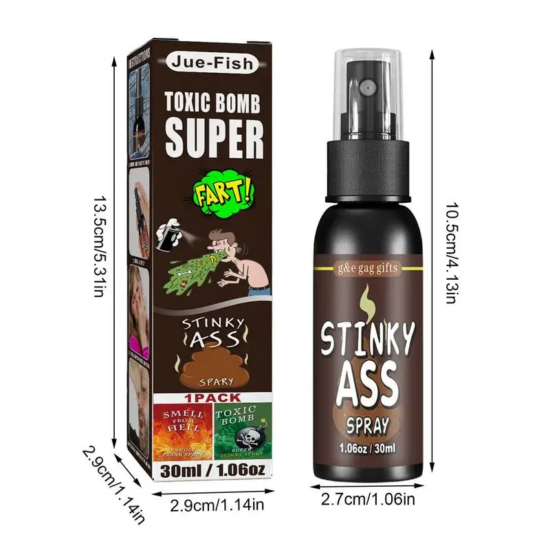 Scoreggia Spray Extra Strong Stinky Prank scoreggia Spray giocattolo portatile Spray scoreggia puzzolente per riunioni e cena dell'amico di aprile