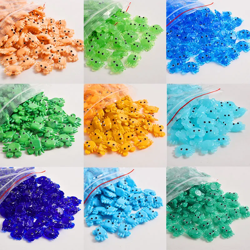 3/6/9/12pcs/Lot Colorful Glass Beads Crab Spacer Beads Cute Girl Jewelry Can Be Used For Handmade Diy Bracelets Crab Bead Crafts