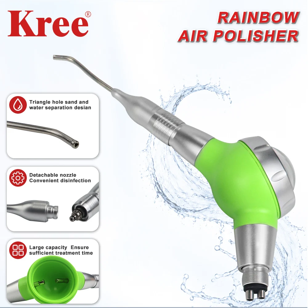 Dental Air Prophy Jet Air Polisher 2&4 Holes Dental Sandblasting Handpiece Oral Teeth Stain Cleaning Whitening Tool