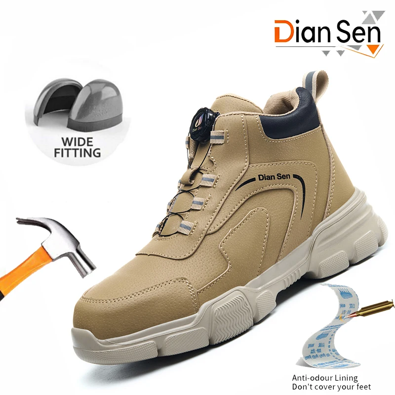 

Мужские защитные рабочие ботинки со стальным носком, водонепроницаемые, нескользящие, неразрушимые, противоударные, для строительных работ