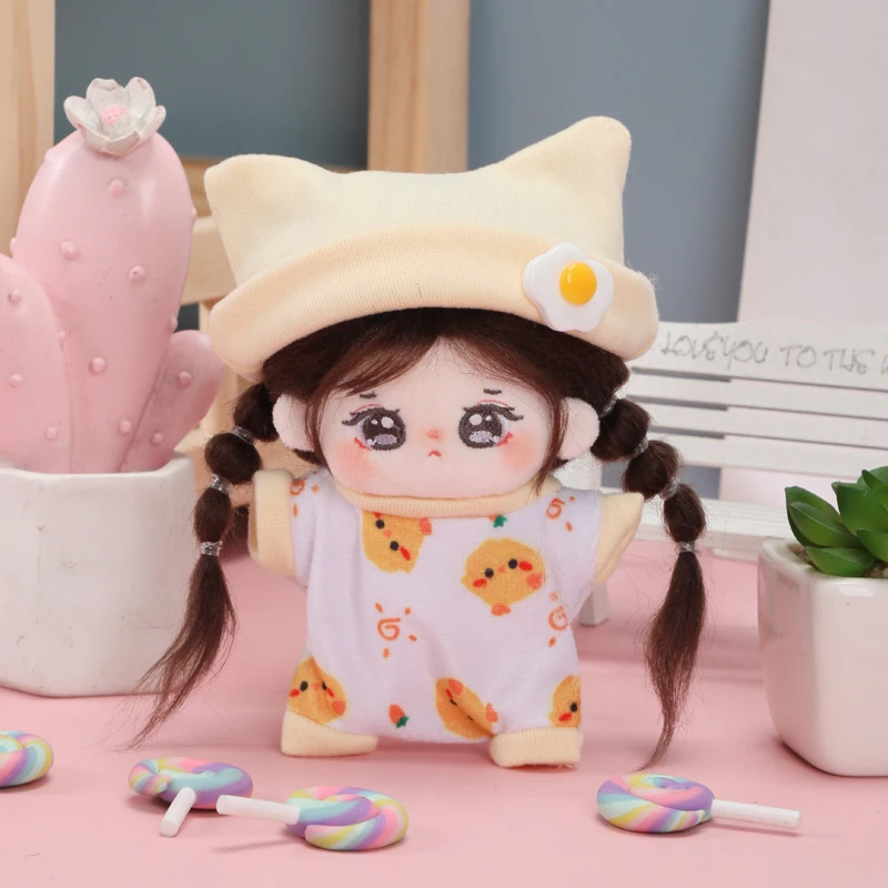 

10 см хлопковые аксессуары для кукол Kawaii пижамная серия костюм модная шляпа и мягкая одежда изысканное популярное плюшевое украшение для куклы